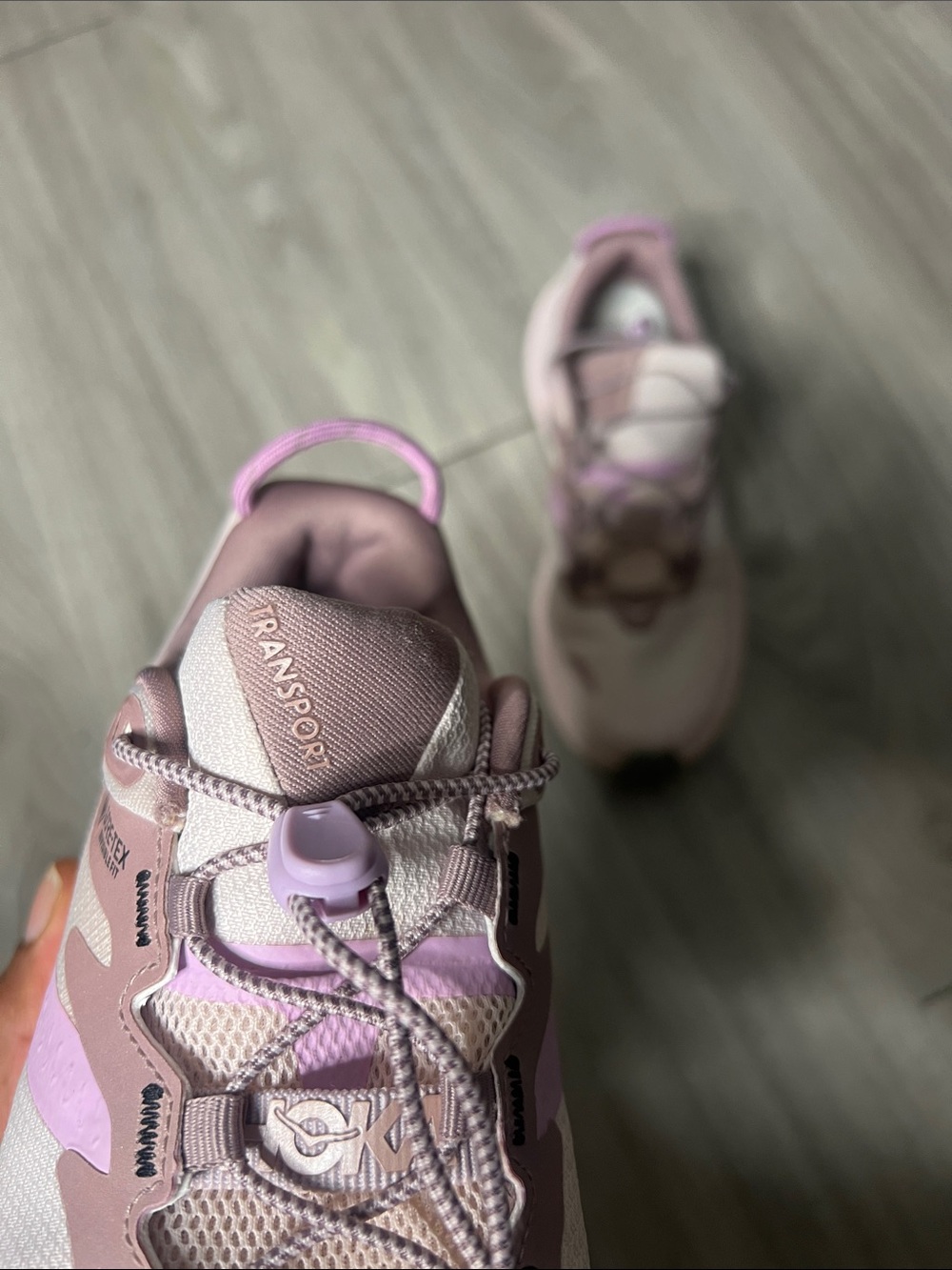 Hoka One One Women's Pale Pink Athletic Sneakers with Lavender Accents (8.5) - Picture 7 of 14